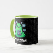 Funny Meet Blob S. Torage Binary Background Tasse (Vorderseite Links)