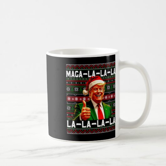 Funny Mega-la-la-Trump Weihnachtsmannmütze Ugly We Kaffeetasse (Rechts)
