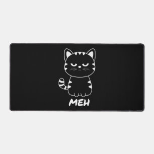 Funny Meh Cat für Cat Lovers Schreibtischunterlage