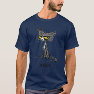 Funny Meh Cat Geschenk für Katzen Liebhaber T-Shirt