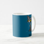 Funny Meh Cat Gift For Cat Lovers Kaffeetasse (VorderseiteRechts)