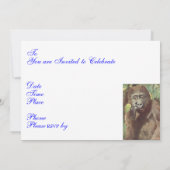 Funny Meh Gorilla Party Einladungen (Rückseite)