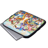 Funny mehrfarbiges Kuhmalen Laptopschutzhülle (Vorne Knopf)