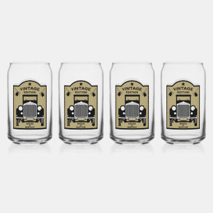 Funny Meilstone Geburtstag über dem Hügel Dosenglas