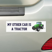 Funny "Mein anderes Auto ist ein Traktor" Autoaufkleber (Auf Auto)