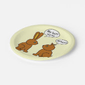Funny mein Hintern Hurts Bunnies Pappteller (Schrägansicht)