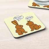 Funny mein Hintern Hurts Bunnies Untersetzer (Linke Seite)