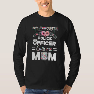Funny mein Lieblingspolizist nennt mich Mama Moth T-Shirt