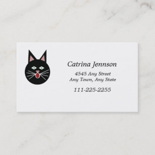 Funny Meining Cat Business Card Visitenkarte
