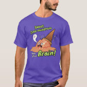 Funny Melding Brain Ice Creme Cartoon Typografie T-Shirt (Vorderseite)