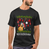 Funny Mele Kaliki Maka Christmas Tree Santa Guitar T-Shirt (Vorderseite)