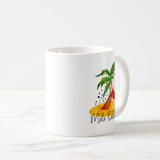 Funny Mele Kalikimaka Aloha Christmas Hawaiian San Kaffeetasse (VorderseiteRechts)