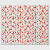 Funny Melon Christmas Pattern Geschenkpapier (Flach)