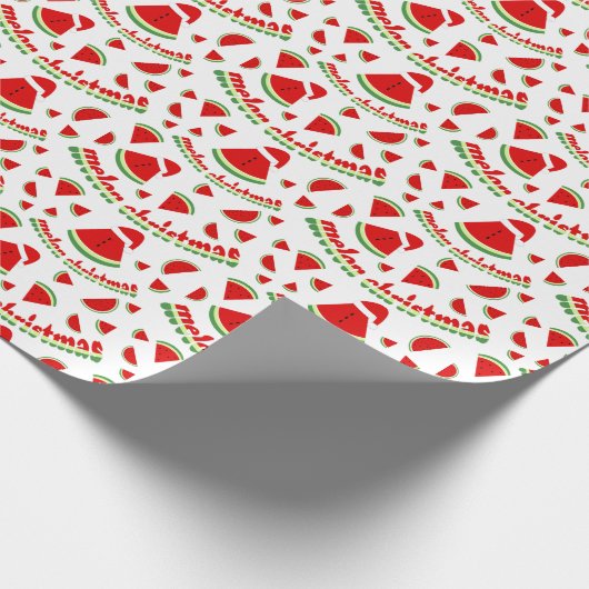 Funny Melon Christmas Pattern Geschenkpapier (Ecke)