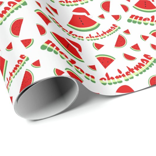 Funny Melon Christmas Pattern Geschenkpapier (Rolleneckpunkt)