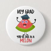 Funny Melon Pun Abschluss Button (Vorderseite)