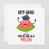 Funny Melon Pun Abschluss Mitteilungskarte (Vorne/Hinten)