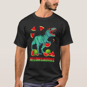 Funny Melonsaurus Watermelon Dinosaur T Rex Summer T-Shirt