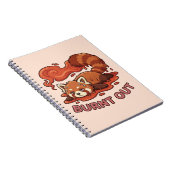 Funny Melting Red Panda Burnt Out Sticker | Cute Notizblock (Rechte Seite)