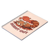 Funny Melting Red Panda Burnt Out Sticker | Cute Notizblock (Linke Seite)
