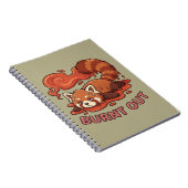 Funny Melting Red Panda Burnt Out Sticker | Cute Notizblock (Rechte Seite)