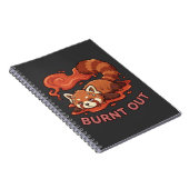 Funny Melting Red Panda Burnt Out Sticker | Cute Notizblock (Rechte Seite)