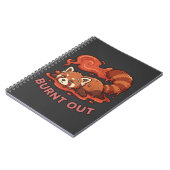 Funny Melting Red Panda Burnt Out Sticker | Cute Notizblock (Linke Seite)