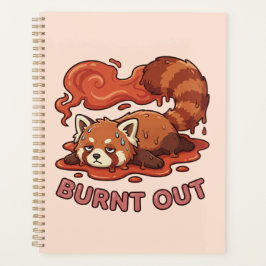 Funny Melting Red Panda Burnt Out Sticker | Cute  Planer