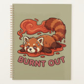 Funny Melting Red Panda Burnt Out Sticker | Cute Planer (Vorderseite)