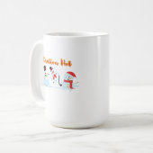 Funny Melting Snowmen Kaffeetasse (Vorderseite Links)