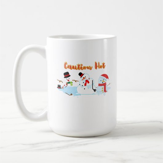 Funny Melting Snowmen Kaffeetasse (Links)