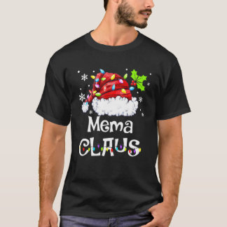 Funny Mema Claus Christmas Pajamas Santa T-Shirt