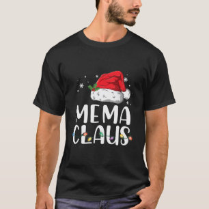 Funny Mema Claus Weihnachts-T - Shirt Pajamas Sant