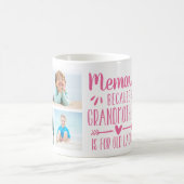 Funny Memaw Grandchildren Namen und FotoCollage Kaffeetasse (Mittel)