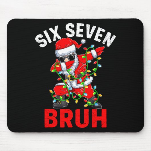Funny Meme 67 6 7 Christmas Six Seven Bruh Men Wom Mousepad (Vorne)