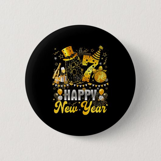 Funny Meme 67 Happy New Year 2026 Six Seven Family Button (Vorderseite)