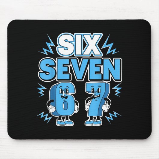 Funny Meme 67 Six Seven 6 7 Italian Brainrot Boys Mousepad (Vorne)