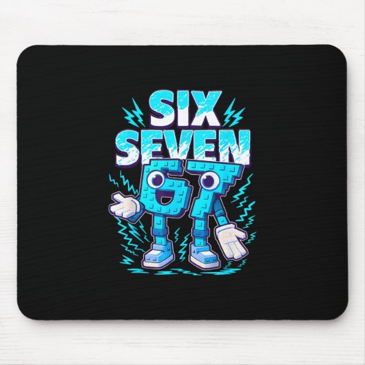 Funny Meme 67 Six Seven 6 7 Italian Brainrot Boys  Mousepad (Vorne)