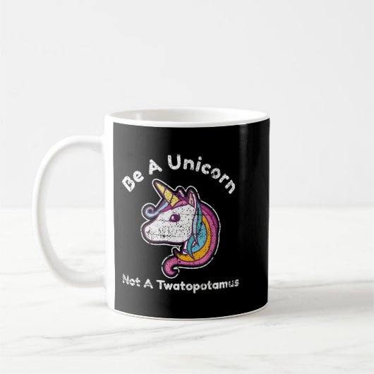 Funny Meme a Unicorn Not a Twatopotamus Kaffeetasse (Links)