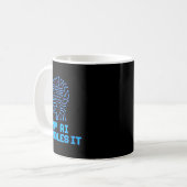 Funny Meme Ai handles it Artificial Roboter Spaß Kaffeetasse (Vorderseite Links)