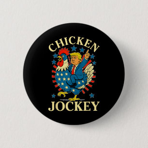 Funny Meme Chicken Jockey Button