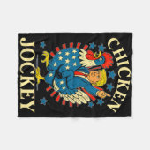 Funny Meme Chicken Jockey Fleecedecke (Vorderseite (Horizontal))
