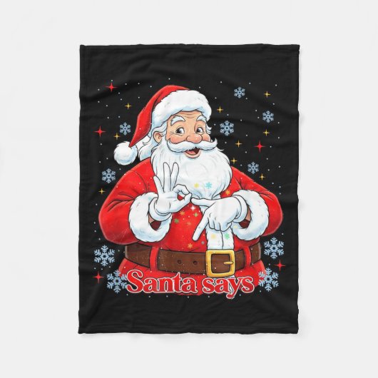 Funny Meme Christmas Santa Gift Men, Women Tee  Fleecedecke (Vorderseite)
