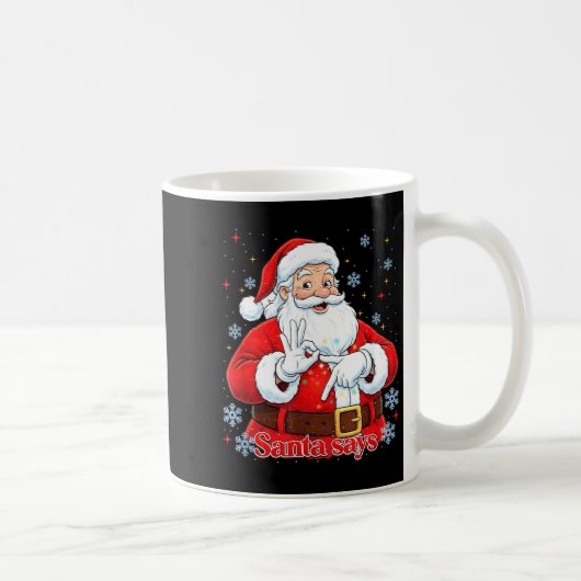 Funny Meme Christmas Santa Gift Men, Women Tee  Kaffeetasse (Rechts)