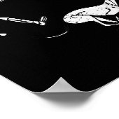 Funny Meme Greyhound Running Skeleton Halloween  Poster (Ecke)