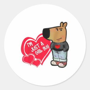 Funny Meme Ich bin nur ein Kill Typ Valentine Coup Runder Aufkleber