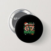 Funny Meme Merry 67 M Candy Cane Christmas Numbers Button (Vorne & Hinten)