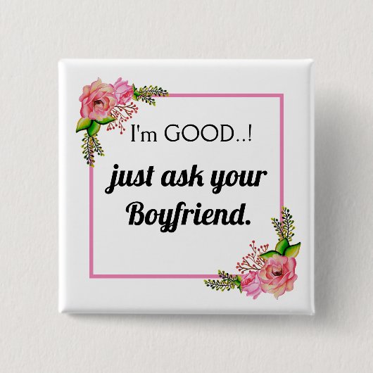 Funny Meme Naughty Girl Bad Spaß Novelty Button (Vorderseite)