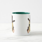 Funny Meme of Cowboy Dog Holding Gun Best Meme Mug Tasse (Zentrum)