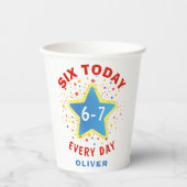 Funny Meme Six Today 6-7 Every Day Birthday Kid's  Pappbecher (Vorderseite)